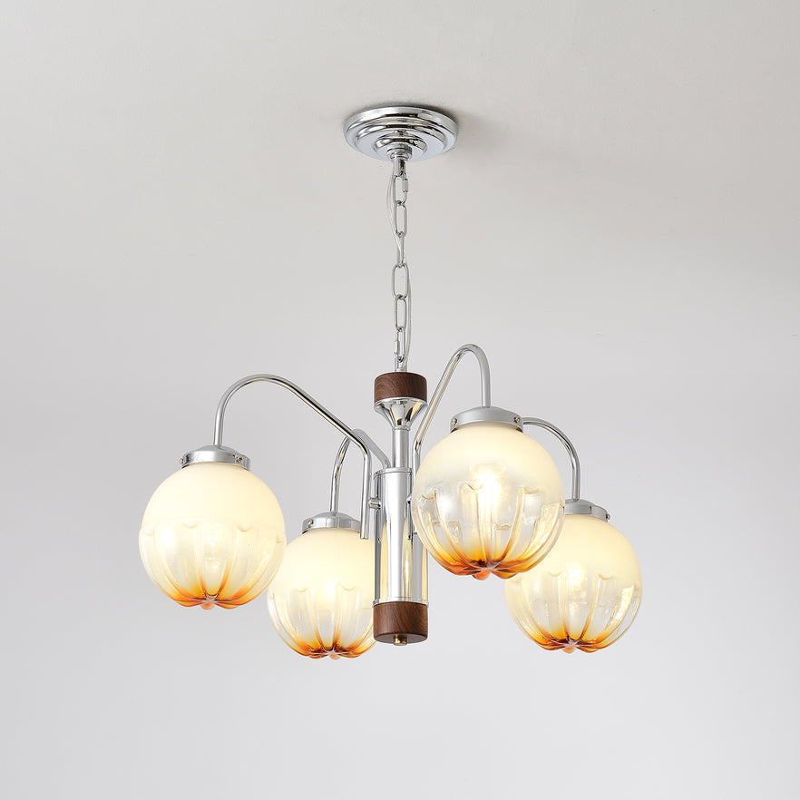 Ulliria Nordic Art Flower Walnut Glass Chandelier - Lamp Outdoor
