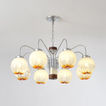 Ulliria Nordic Art Flower Walnut Glass Chandelier - Lamp Outdoor