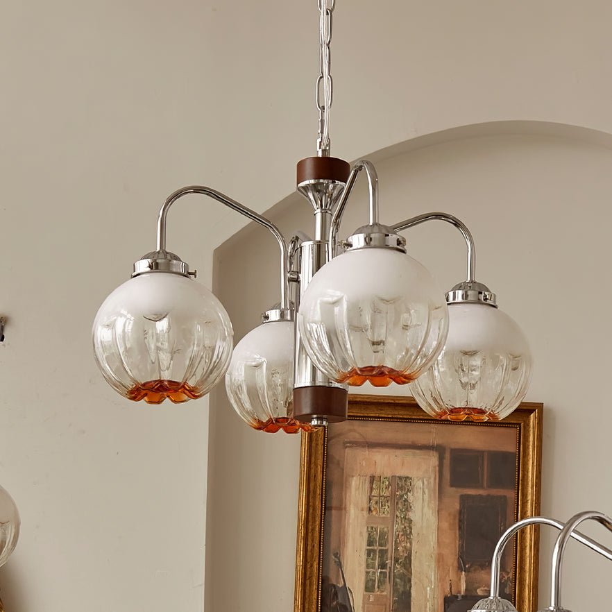 Ulliria Nordic Art Flower Walnut Glass Chandelier - Lamp Outdoor