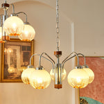 Ulliria Nordic Art Flower Walnut Glass Chandelier - Lamp Outdoor