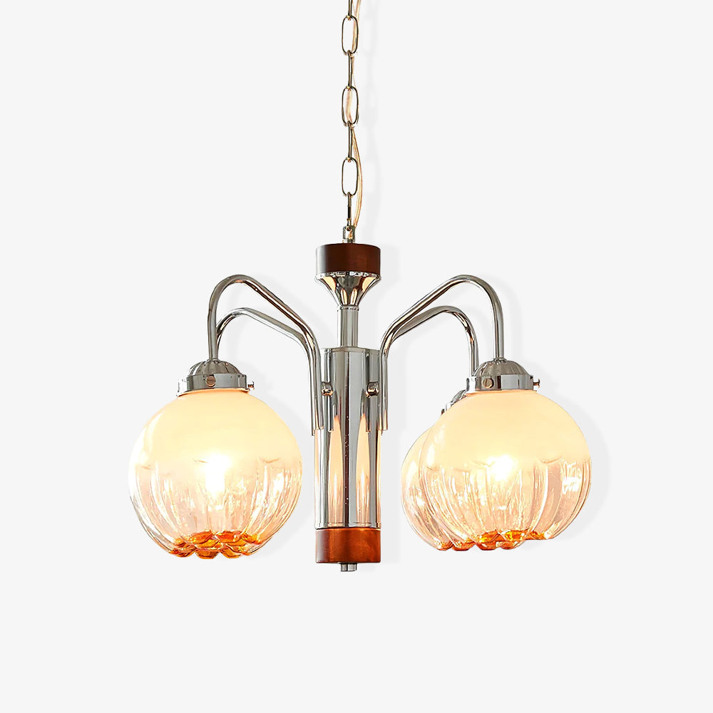 Ulliria Nordic Art Flower Walnut Glass Chandelier - Lamp Outdoor