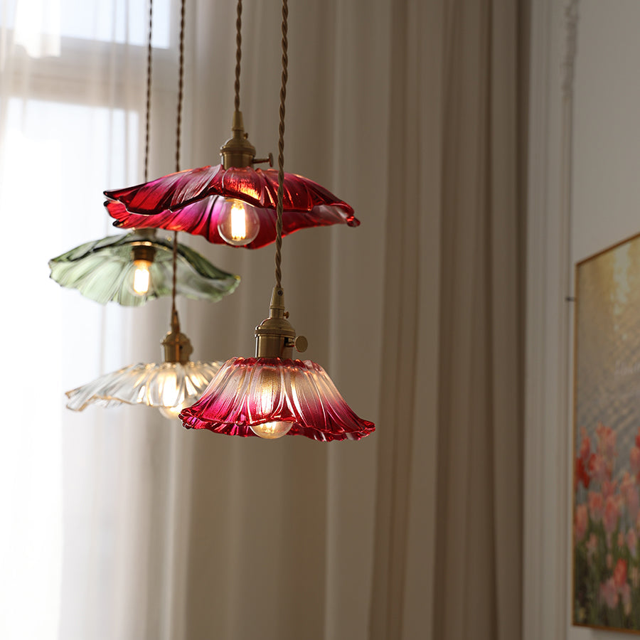 Calia Flower Glass Ceiling/Pendant Light - Lamp Outdoor