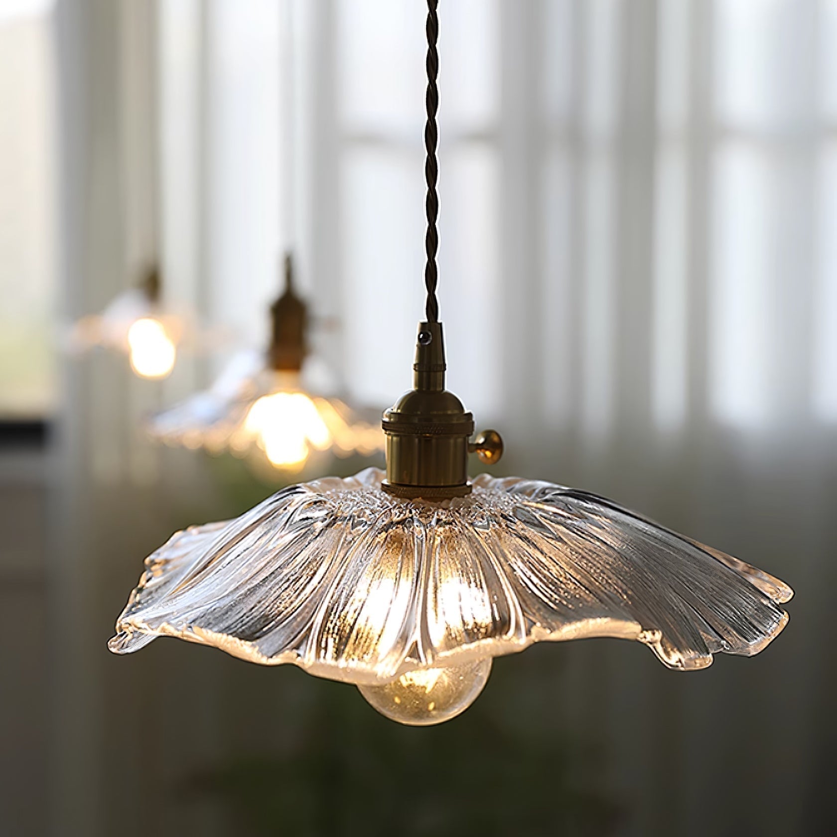 Calia Flower Glass Ceiling/Pendant Light - Lamp Outdoor