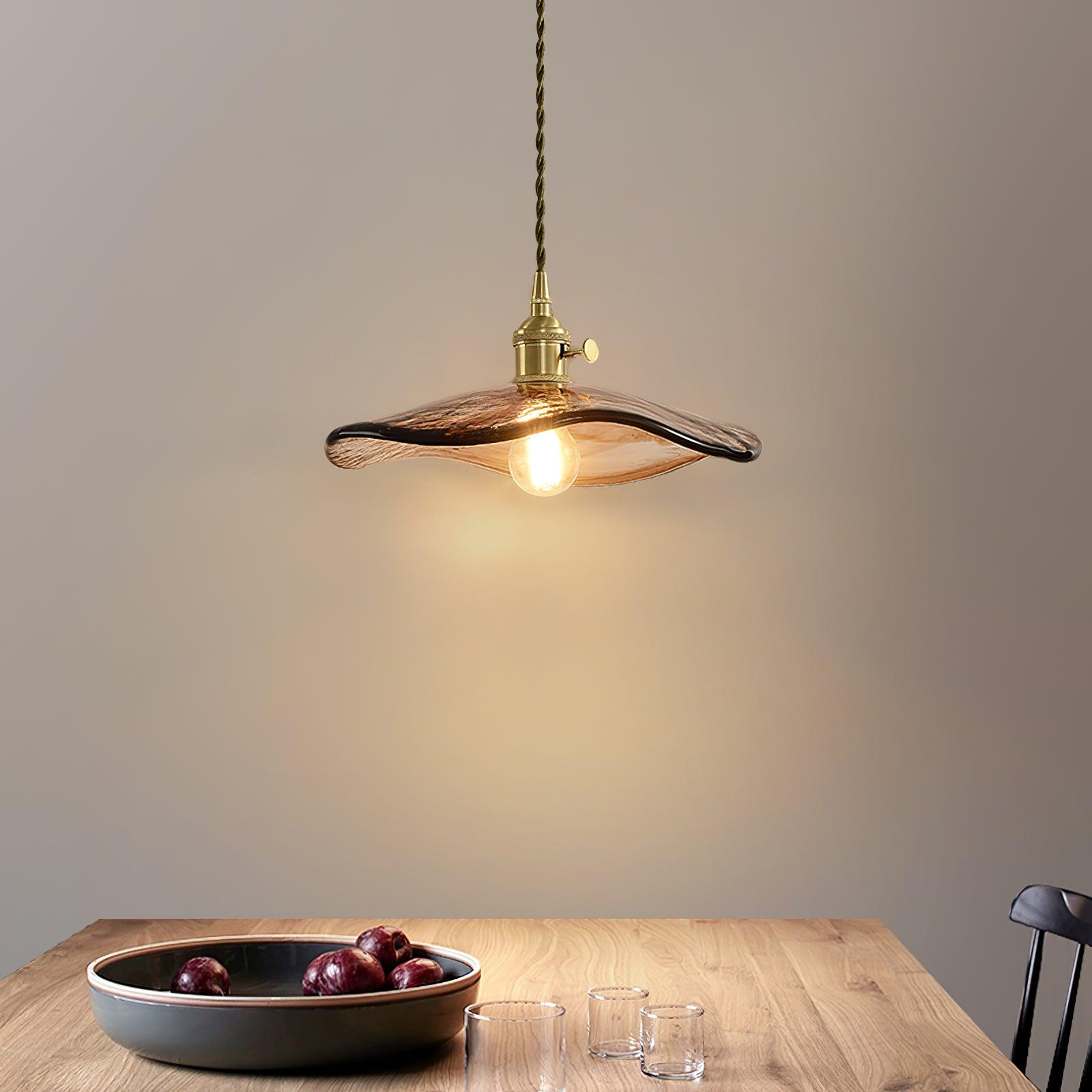 Flower Petal Glass Pendant Light - Lamp Outdoor