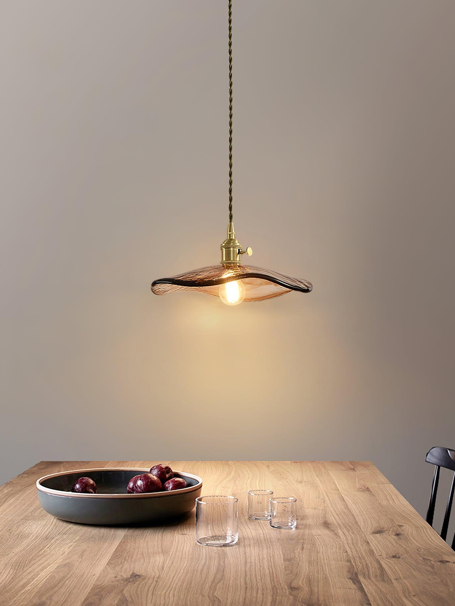 Flower Petal Glass Pendant Light - Lamp Outdoor