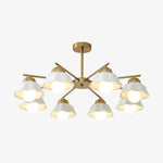 Zasila Nordic Art Flower Shade Metal Ceramics Chandelier - Lamp Outdoor