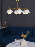 Zasila Nordic Art Flower Shade Metal Ceramics Chandelier - Lamp Outdoor