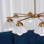 Zasila Nordic Art Flower Shade Metal Ceramics Chandelier - Lamp Outdoor