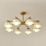 Zasila Nordic Art Flower Shade Metal Ceramics Chandelier - Lamp Outdoor