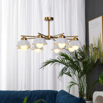 Zasila Nordic Art Flower Shade Metal Ceramics Chandelier - Lamp Outdoor