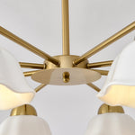 Zasila Nordic Art Flower Shade Metal Ceramics Chandelier - Lamp Outdoor