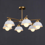 Zasila Nordic Art Flower Shade Metal Ceramics Chandelier - Lamp Outdoor