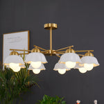 Zasila Nordic Art Flower Shade Metal Ceramics Chandelier - Lamp Outdoor