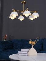 Zasila Nordic Art Flower Shade Metal Ceramics Chandelier - Lamp Outdoor