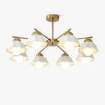 Zasila Nordic Art Flower Shade Metal Ceramics Chandelier - Lamp Outdoor