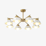 Zasila Nordic Art Flower Shade Metal Ceramics Chandelier - Lamp Outdoor