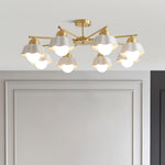 Zasila Nordic Art Flower Shade Metal Ceramics Chandelier - Lamp Outdoor
