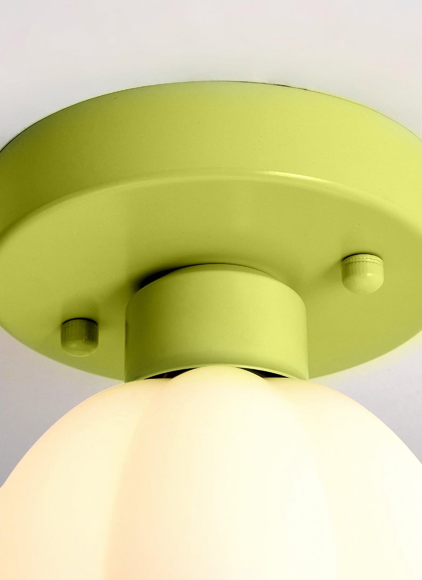 Flower Shaded Semi Flushmount Light - Lamp Outdoor