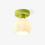Flower Shaded Semi Flushmount Light - Lamp Outdoor