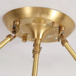 Solara Ceiling Light Frosted Glass Petal Brass Art - Letslighting