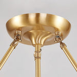 Solara Ceiling Light Frosted Glass Petal Brass Art - Letslighting