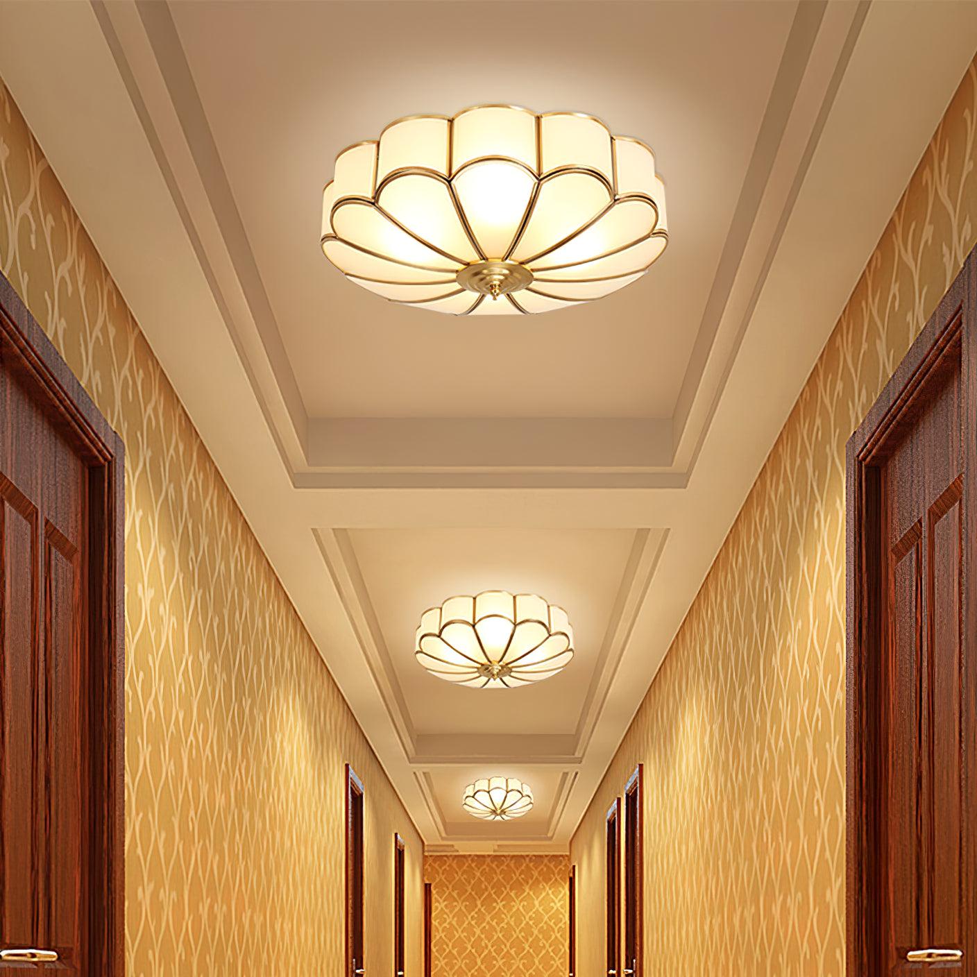 Flower Shape Glass Recessed Ceiling Light - Lamp Outdoor