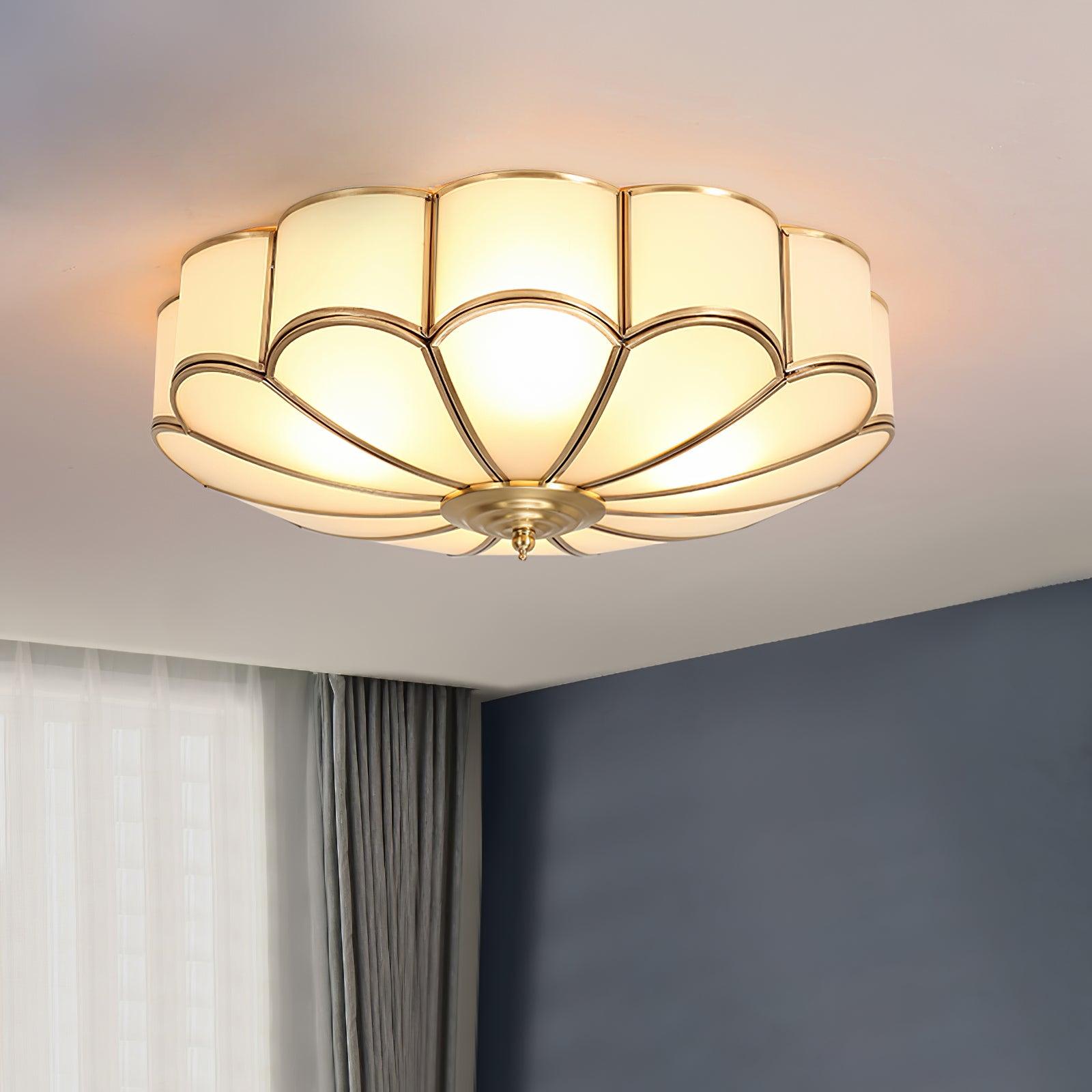 Flower Shape Glass Recessed Ceiling Light - Lamp Outdoor