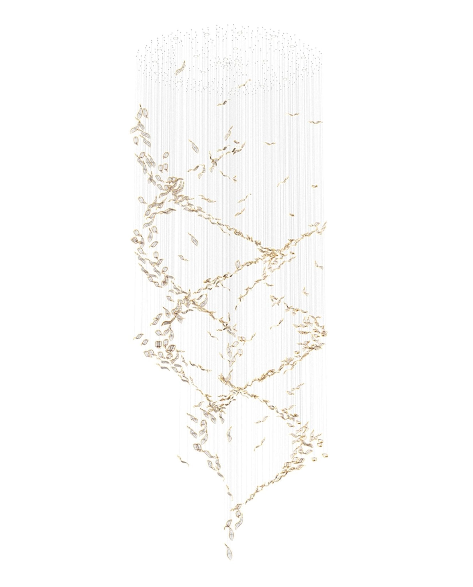 Lustra Chandelier Cascading Leaf Luxe - Lamp Outdoor