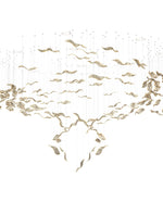Lustra Chandelier Cascading Leaf Luxe - Lamp Outdoor