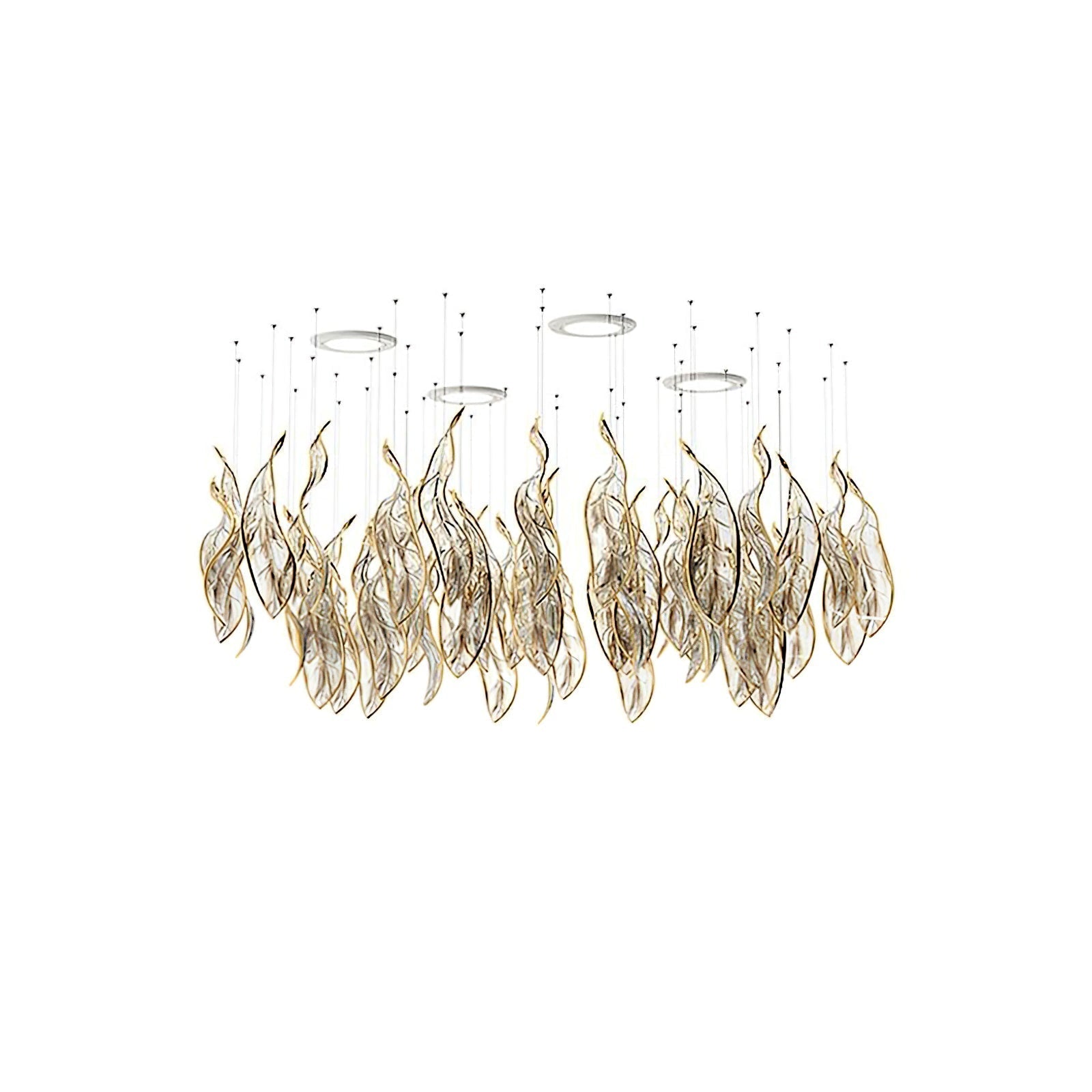 Lustra Chandelier Cascading Leaf Luxe - Lamp Outdoor