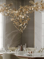Lustra Chandelier Cascading Leaf Luxe - Lamp Outdoor
