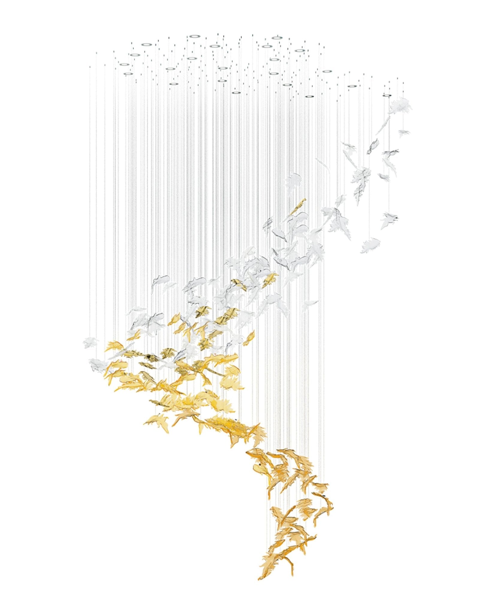 Cosolion Bird Glass Chandelier - Lamp Outdoor