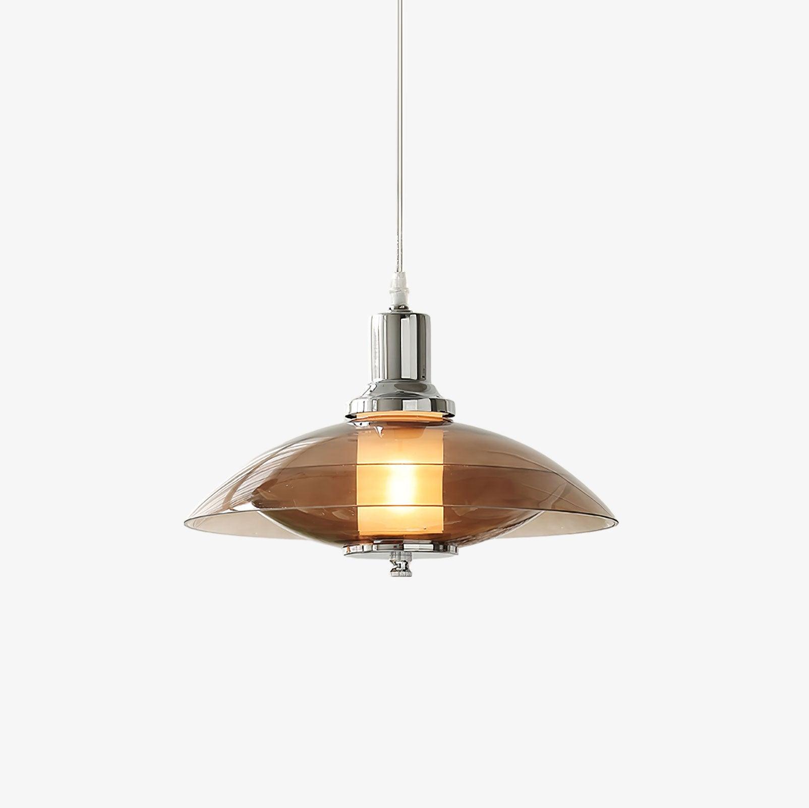 Flying Saucer Chrome Pendant Light - Lamp Outdoor