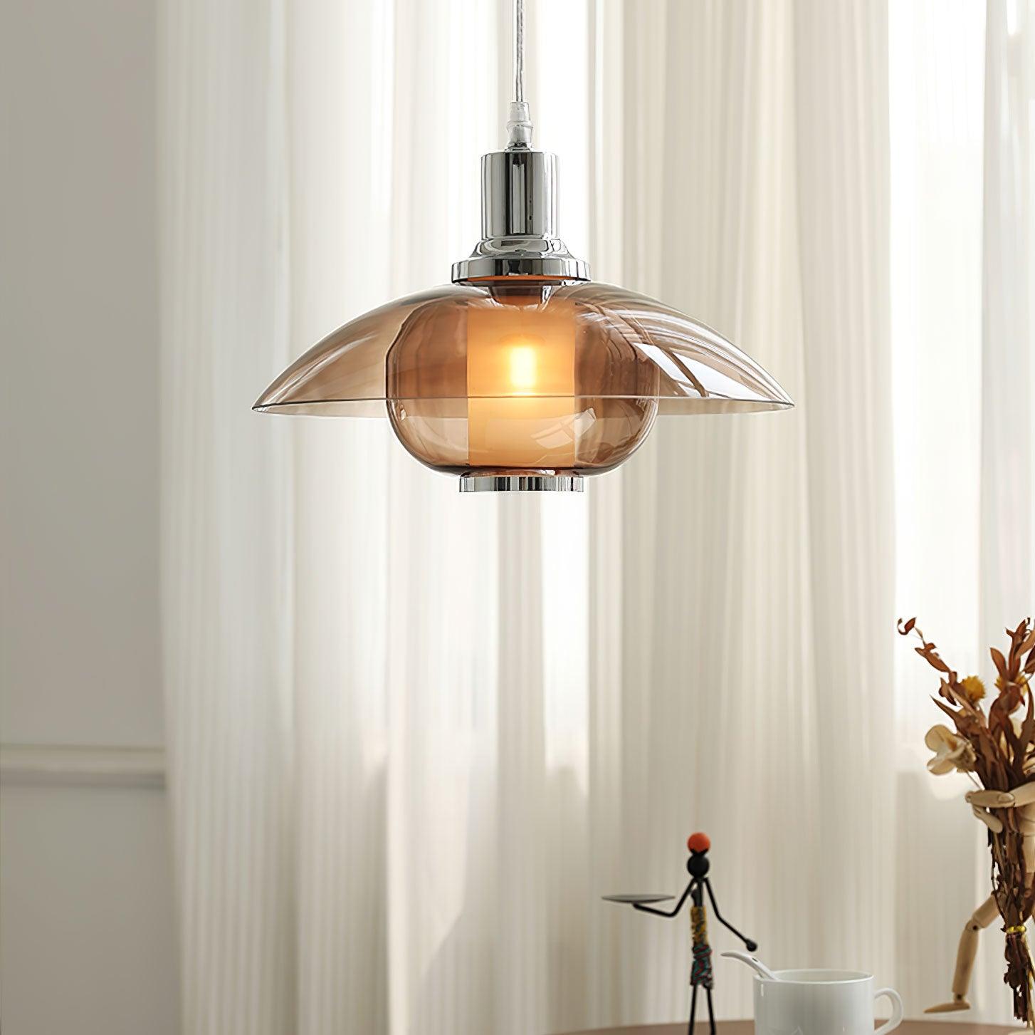 Flying Saucer Chrome Pendant Light - Lamp Outdoor