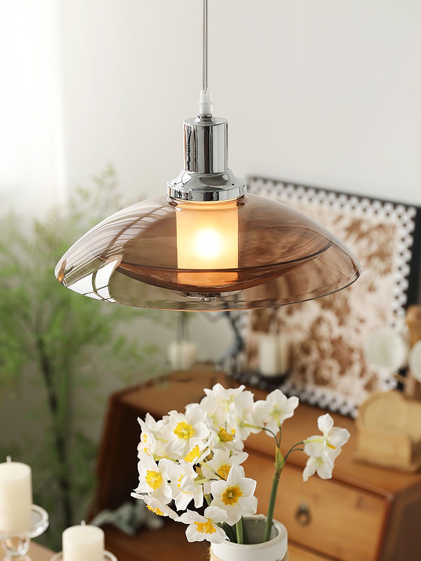 Flying Saucer Chrome Pendant Light - Lamp Outdoor