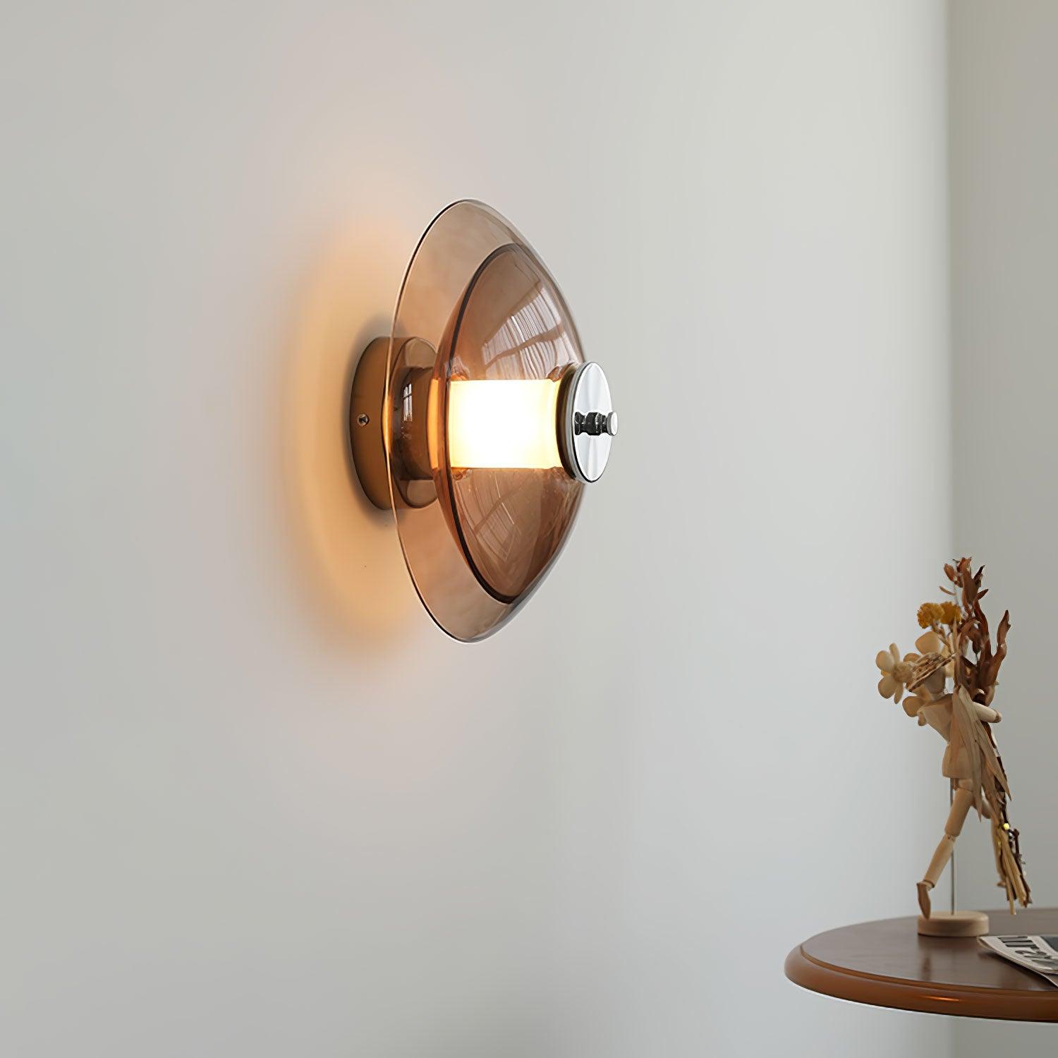 Flying Saucer Chrome Wall Light - Lamp Outdoor