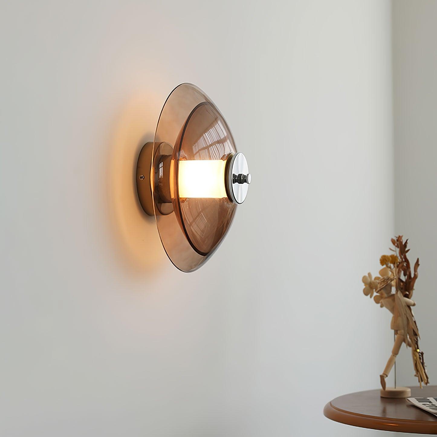 Flying Saucer Chrome Wall Light - Lamp Outdoor