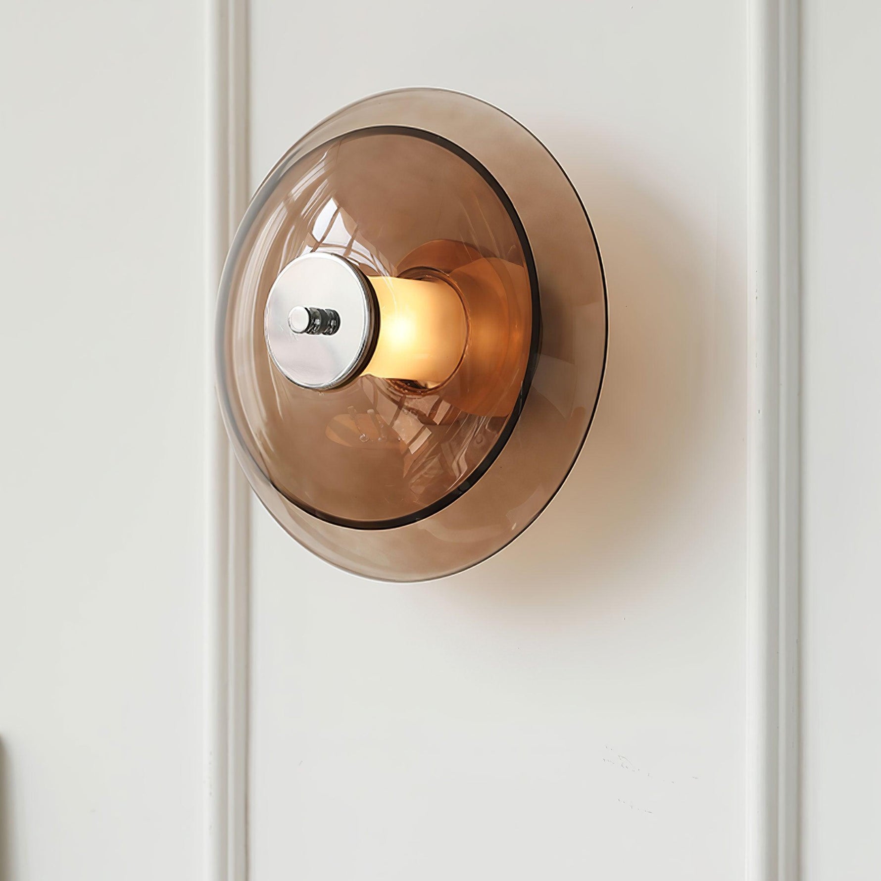 Flying Saucer Chrome Wall Light - Lamp Outdoor
