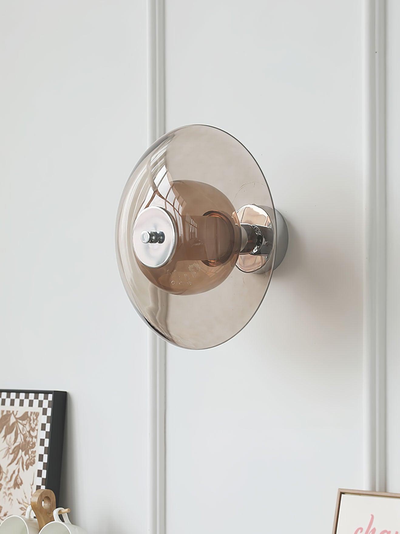 Flying Saucer Chrome Wall Light - Lamp Outdoor