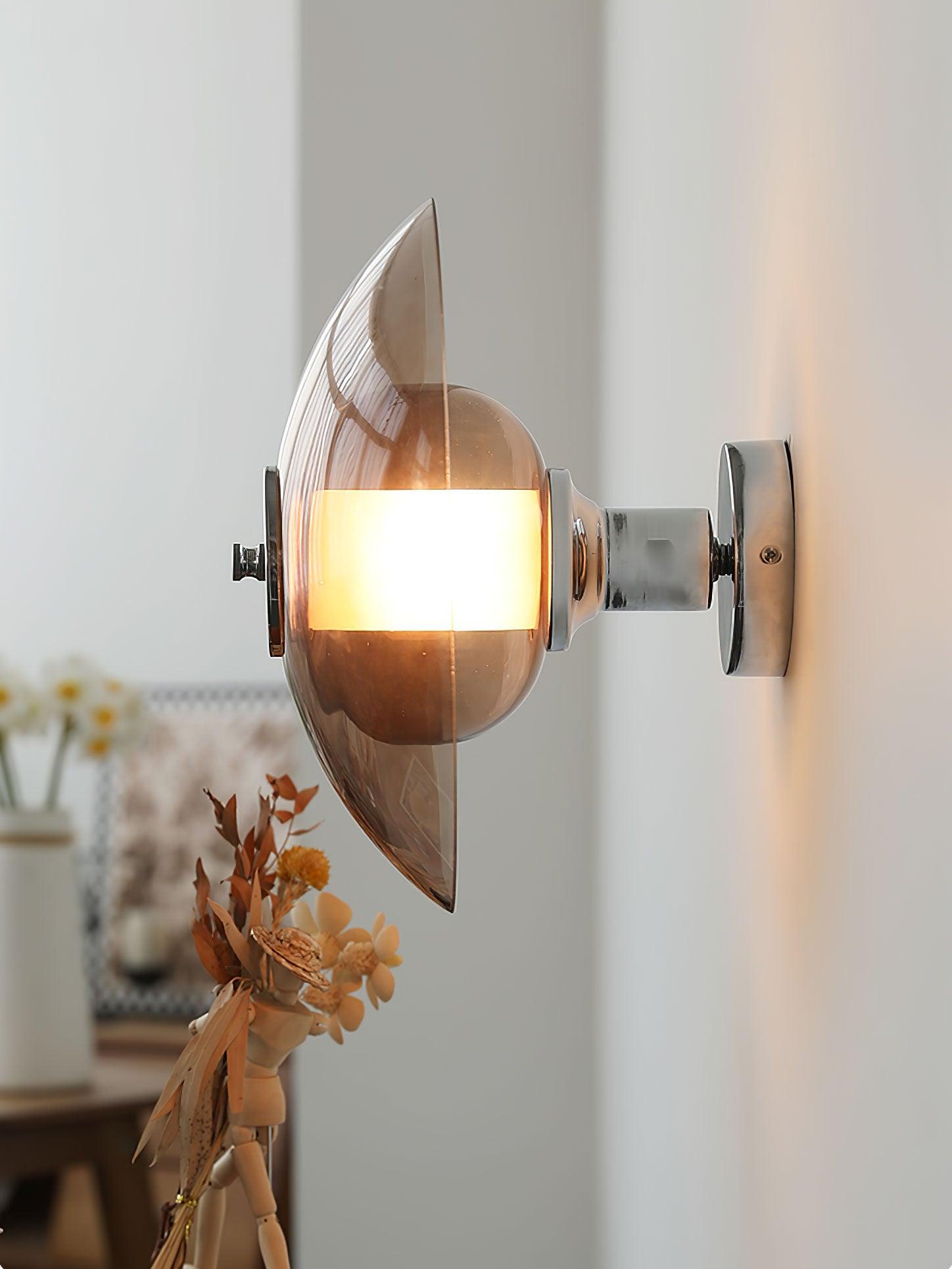 Flying Saucer Chrome Wall Light - Lamp Outdoor