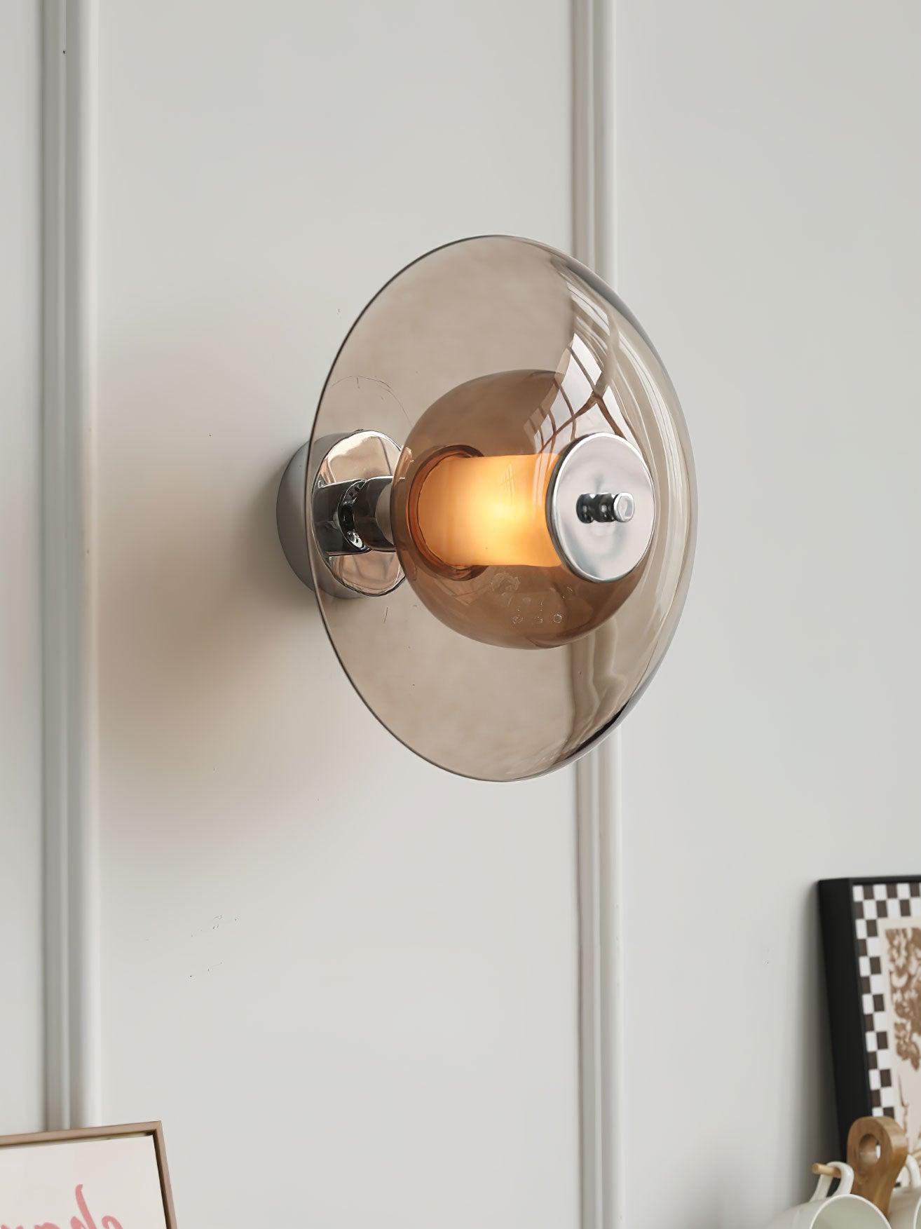 Flying Saucer Chrome Wall Light - Lamp Outdoor