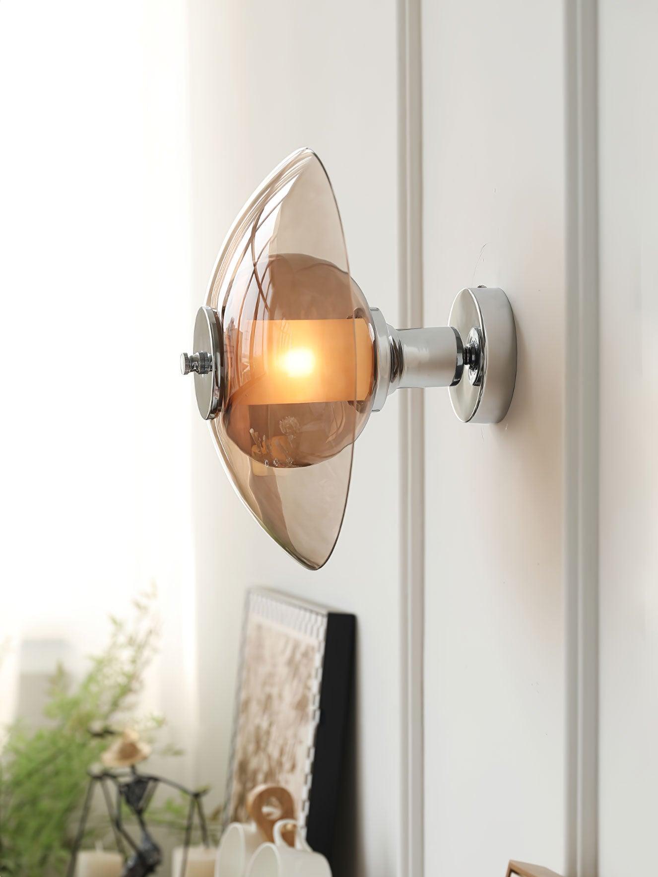 Flying Saucer Chrome Wall Light - Lamp Outdoor