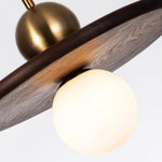 Flying Saucer Walnut Pendant Lamp - Lamp Outdoor