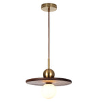 Flying Saucer Walnut Pendant Lamp - Lamp Outdoor