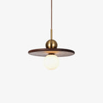 Flying Saucer Walnut Pendant Lamp - Lamp Outdoor