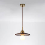 Flying Saucer Walnut Pendant Lamp - Lamp Outdoor