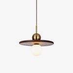Flying Saucer Walnut Pendant Lamp - Lamp Outdoor