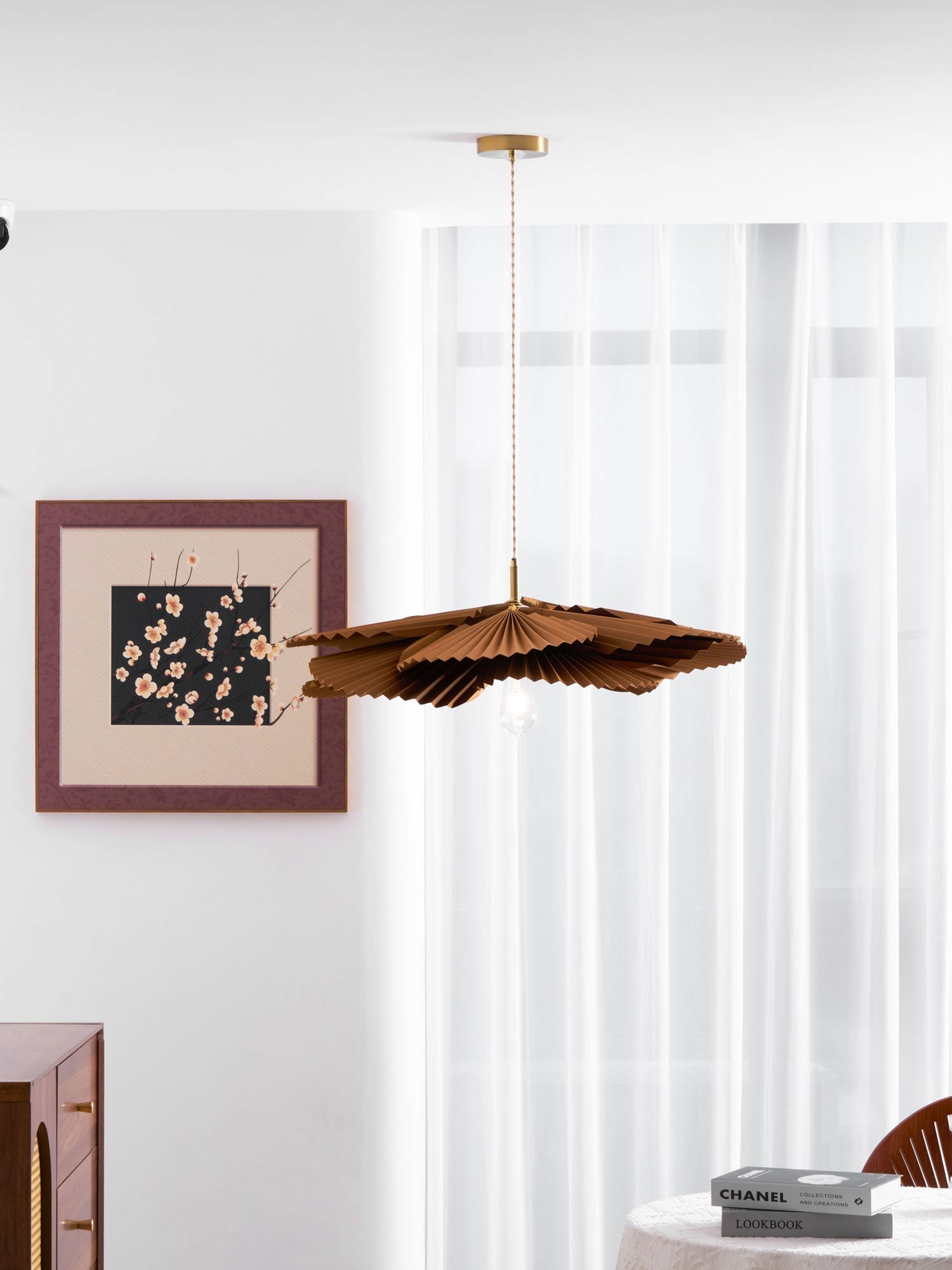 Folded Leaf Lotus Pendant Lamp - Lamp Outdoor