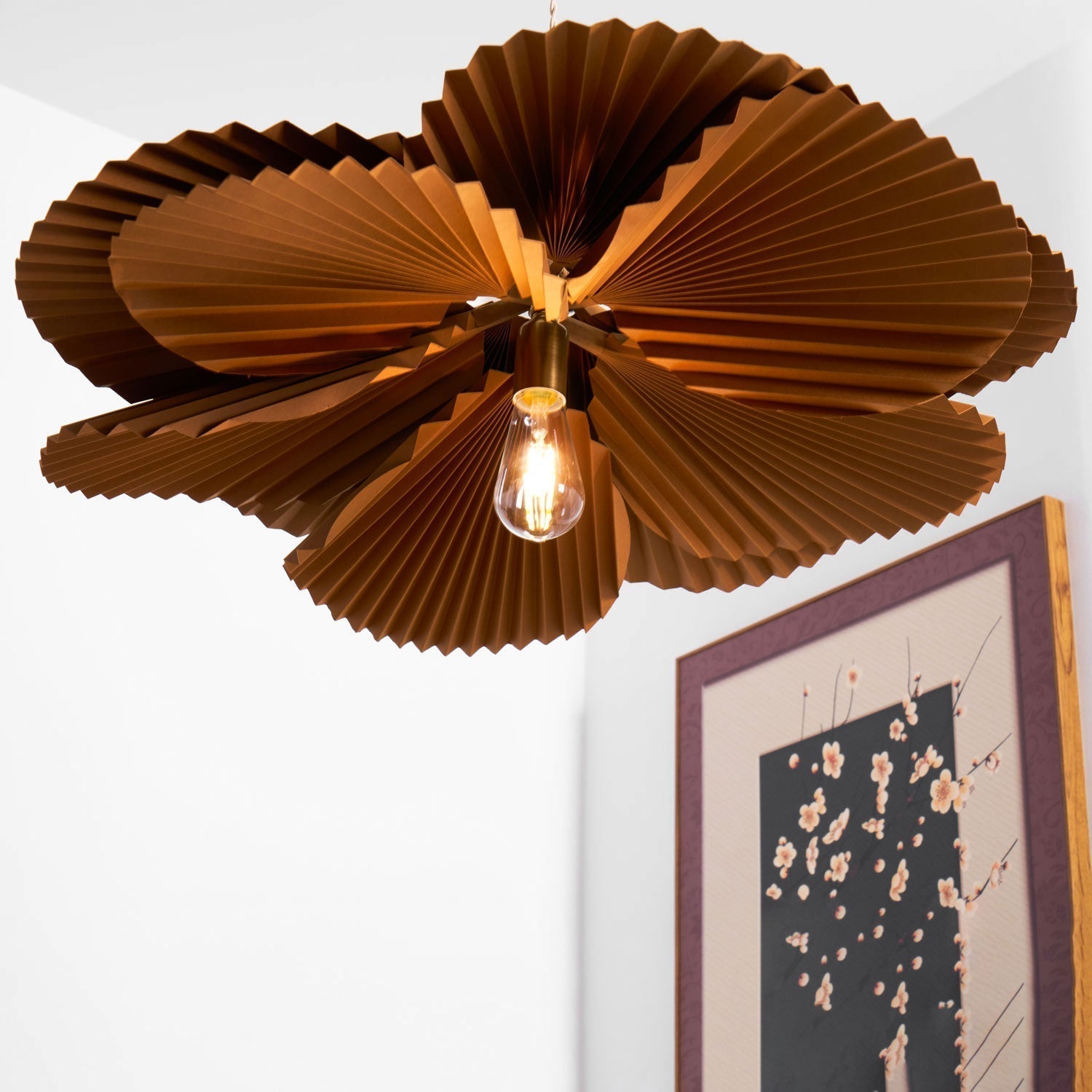 Folded Leaf Lotus Pendant Lamp - Lamp Outdoor