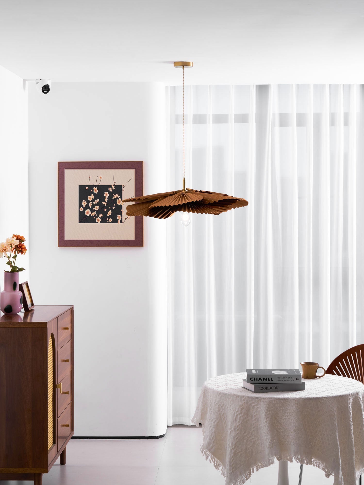 Folded Leaf Lotus Pendant Lamp - Lamp Outdoor